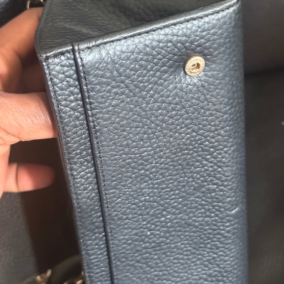 Valentino Black Leather Wallet with Gold Accent - Picture 5 of 9